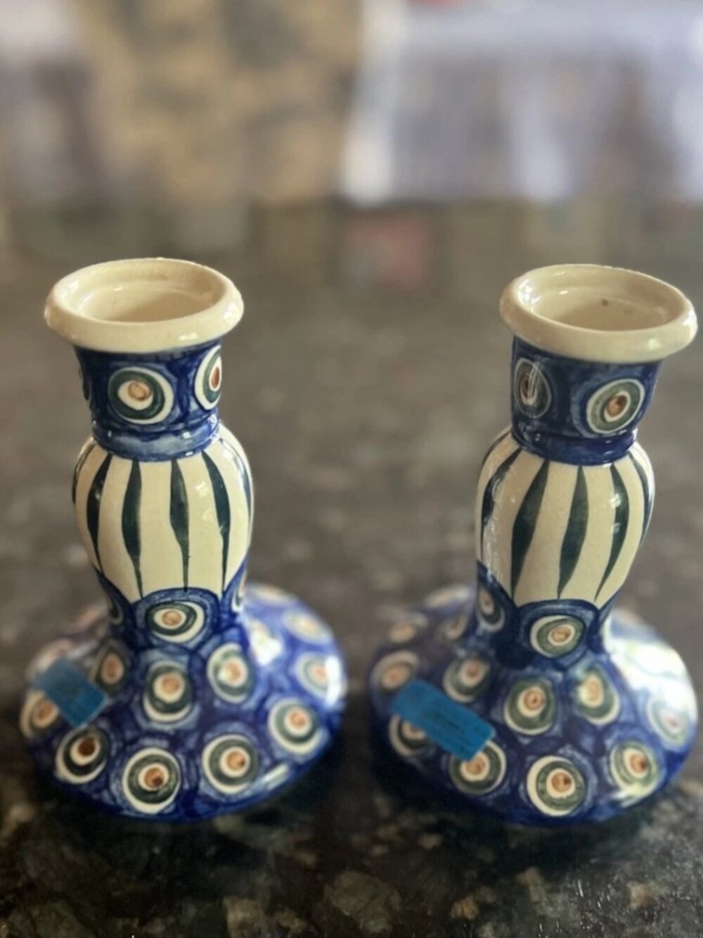 2x Polish Pottery Candlestick Holder Ceramika Artystyczna Boleslawiec - Picture 10 of 10